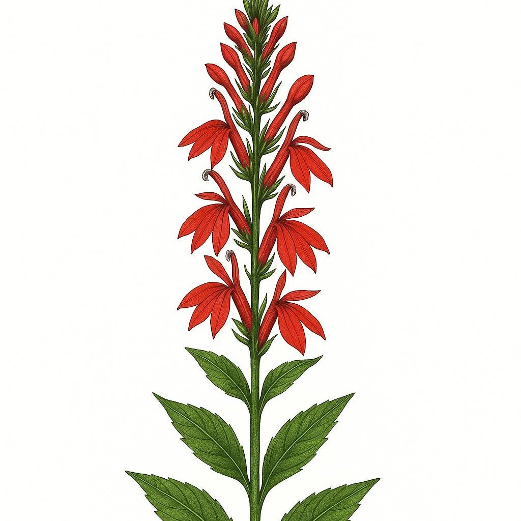 Cardinal Flower Drawing