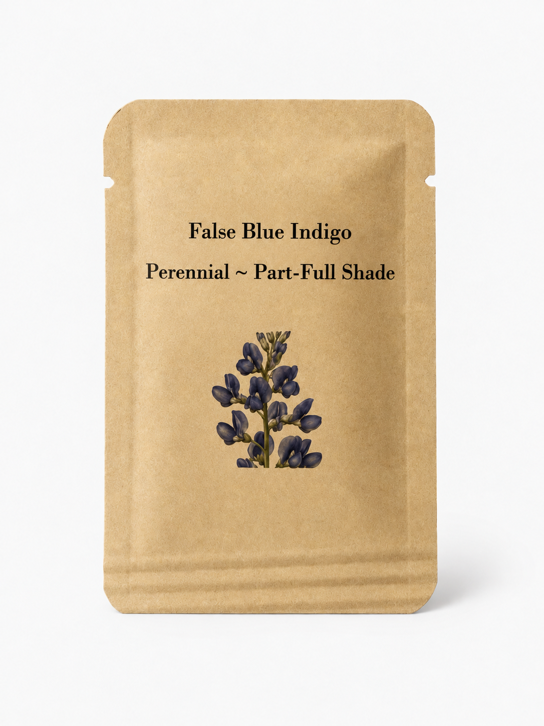 25 Blue False Indigo Seeds (Baptisia australis), Native Pollinator Perennial, Zones 3–9 — seed packet image