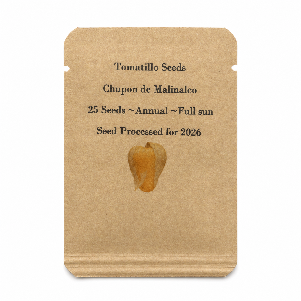Chupon de Malinalco tomatillo seed packet front