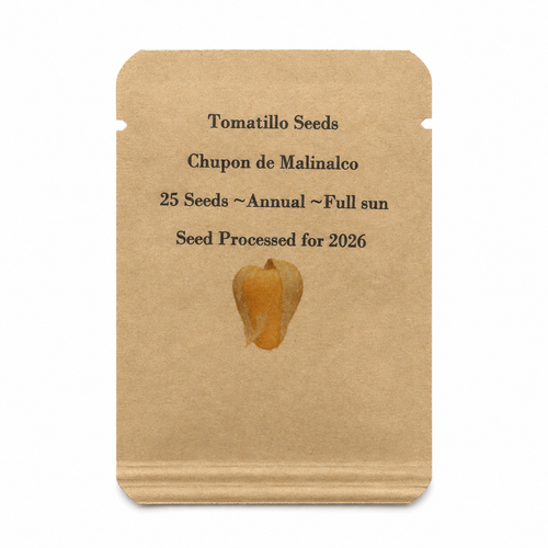 Chupon de Malinalco tomatillo seed packet front