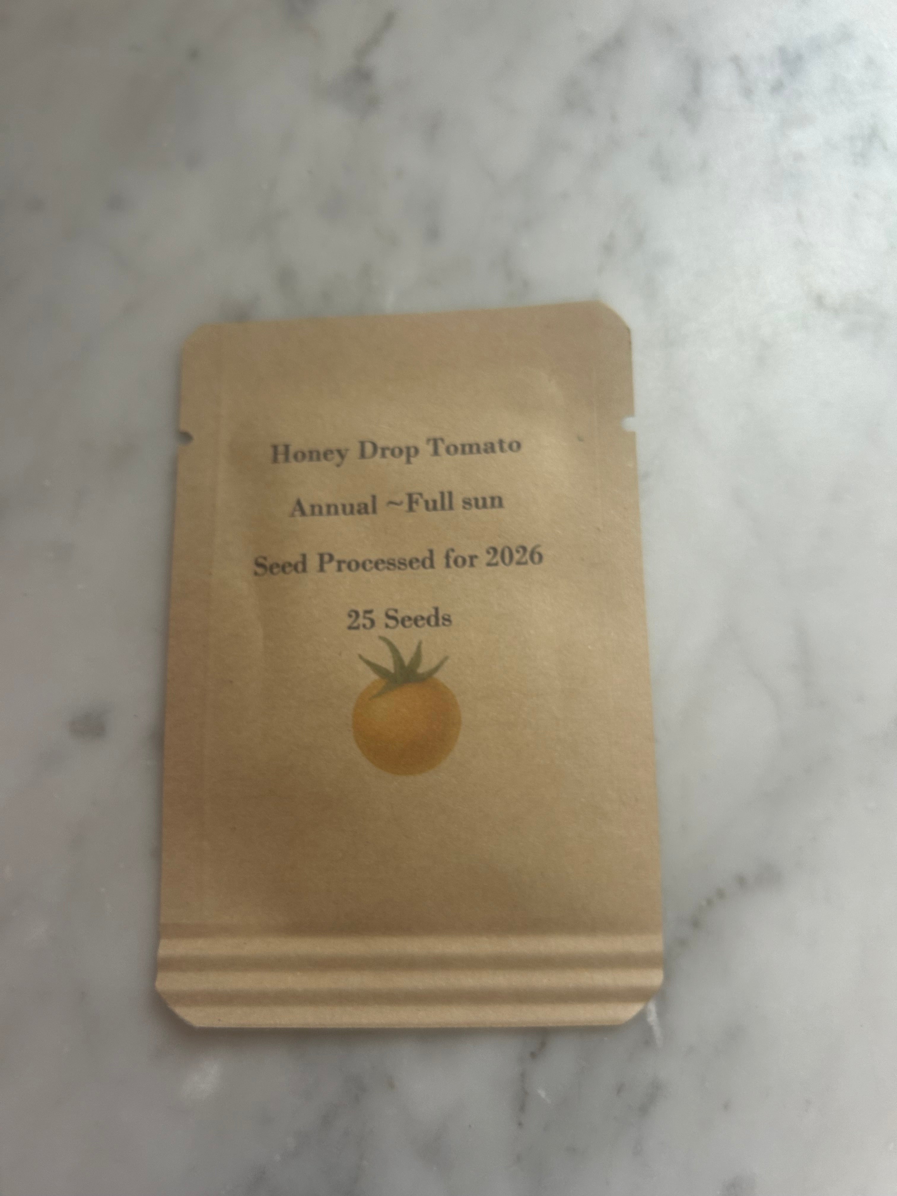Honey Drop Tomato Seeds - Heirloom Sweet Yellow Cherry, 10-100 Count
