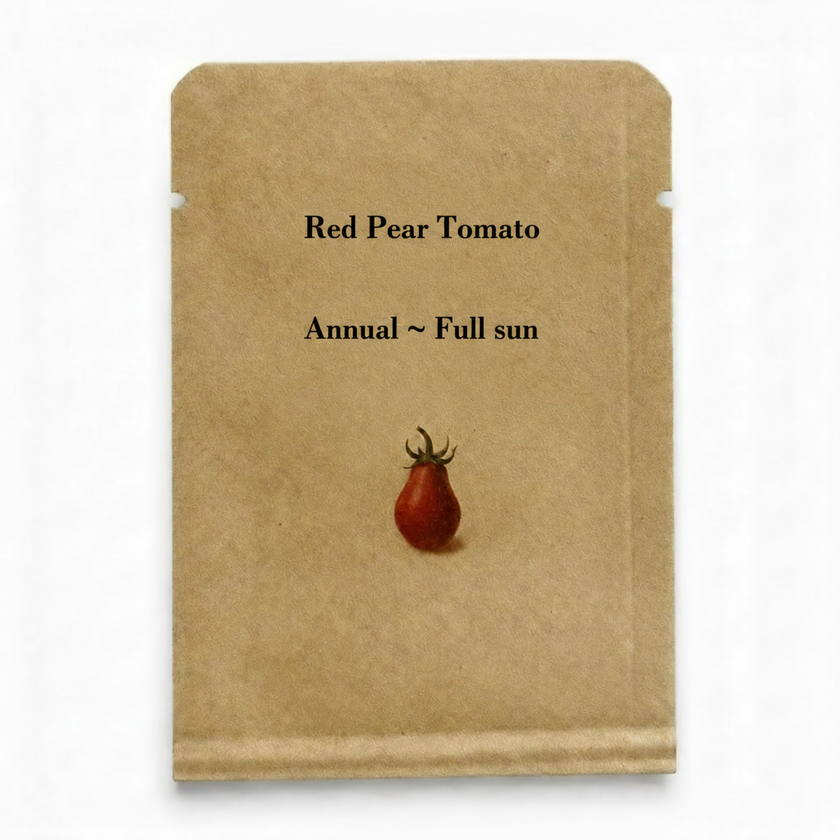Red Pear Tomato Seeds – Solanum lycopersicum – Heirloom Cherry Tomato Seeds — seed packet image