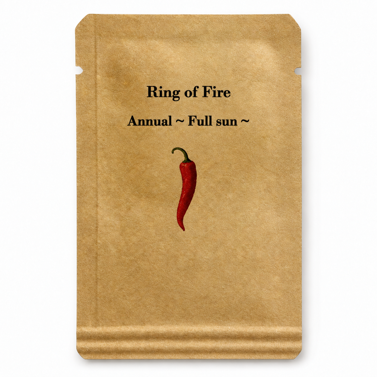 25 Ring of Fire Cayenne Pepper Seeds, Hot Pepper Seeds — seed packet image