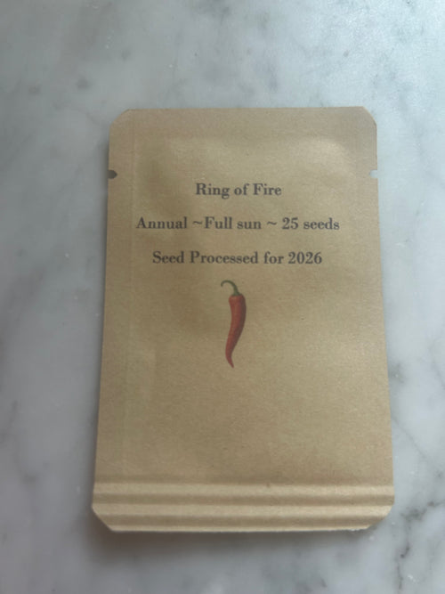25 Ring of Fire Pepper Seeds - Annual Vegetable, Full Sun, Spicy Cayenne