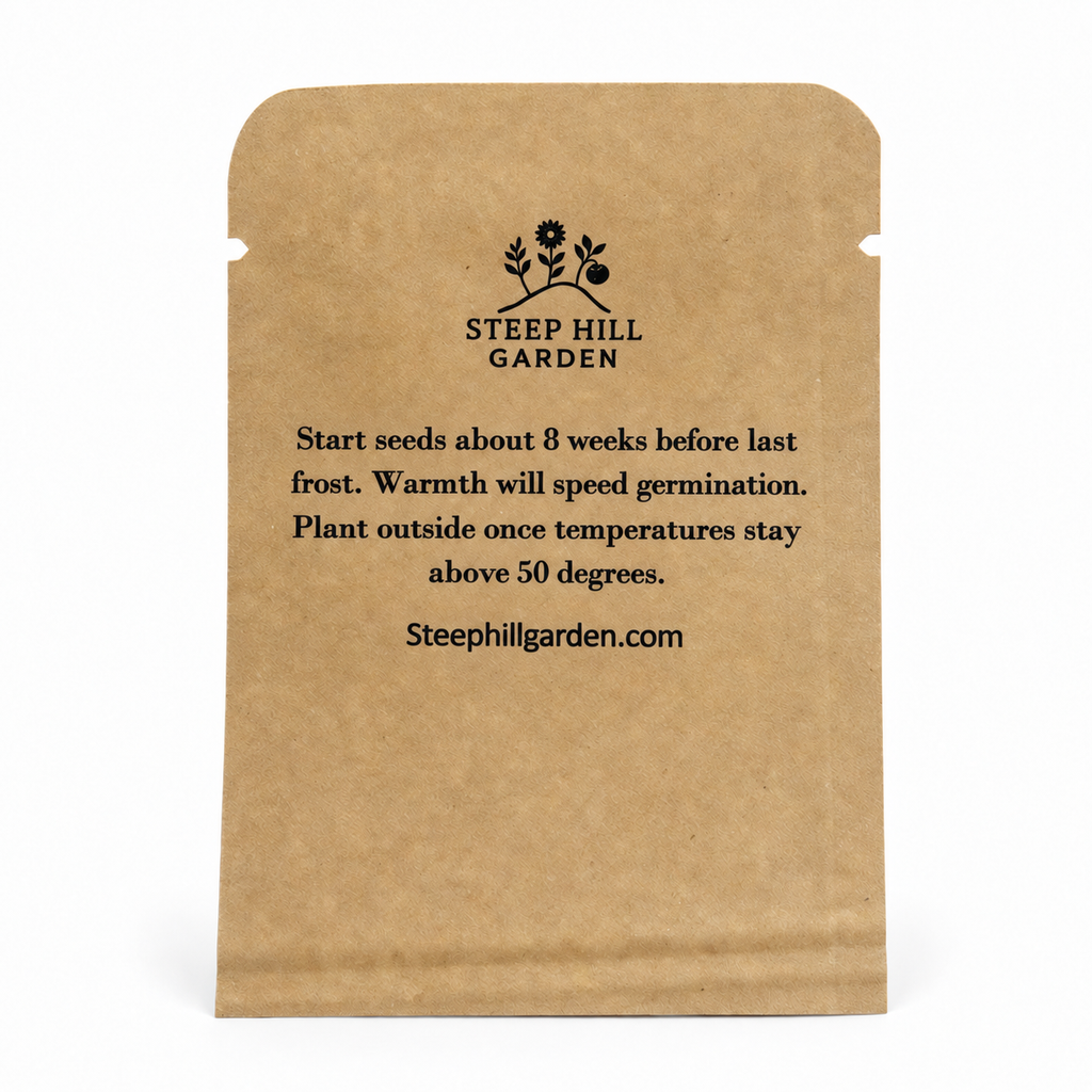 Salvia roemeriana Arriba seed packet back with planting instructions