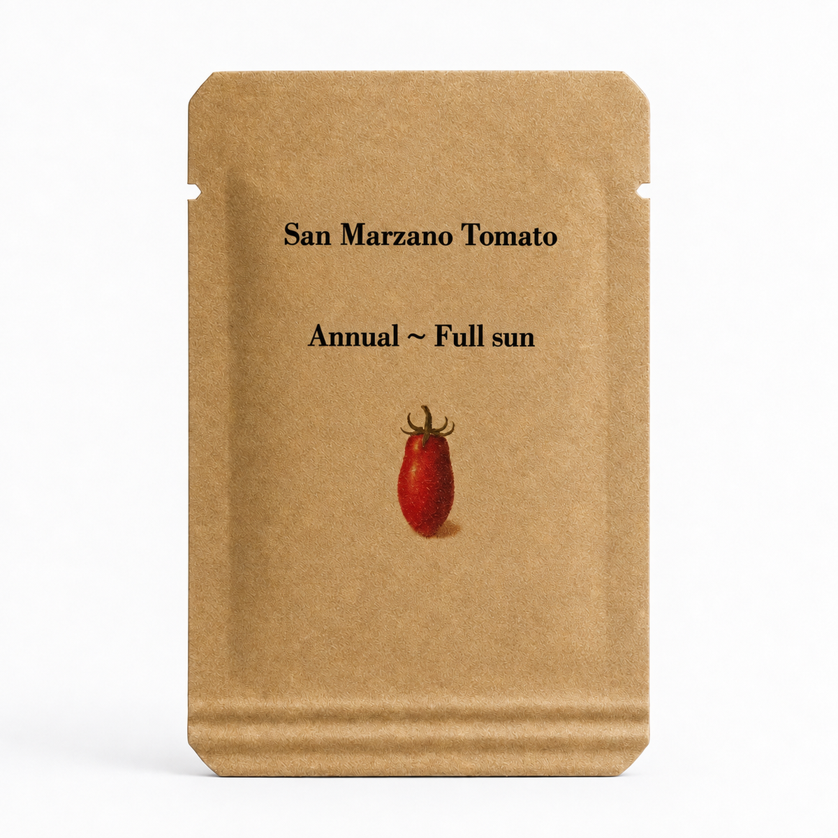 San Marzano Lungono Tomato Seeds - Heirloom Paste Tomato, Italian Variety, Full Sun — seed packet image
