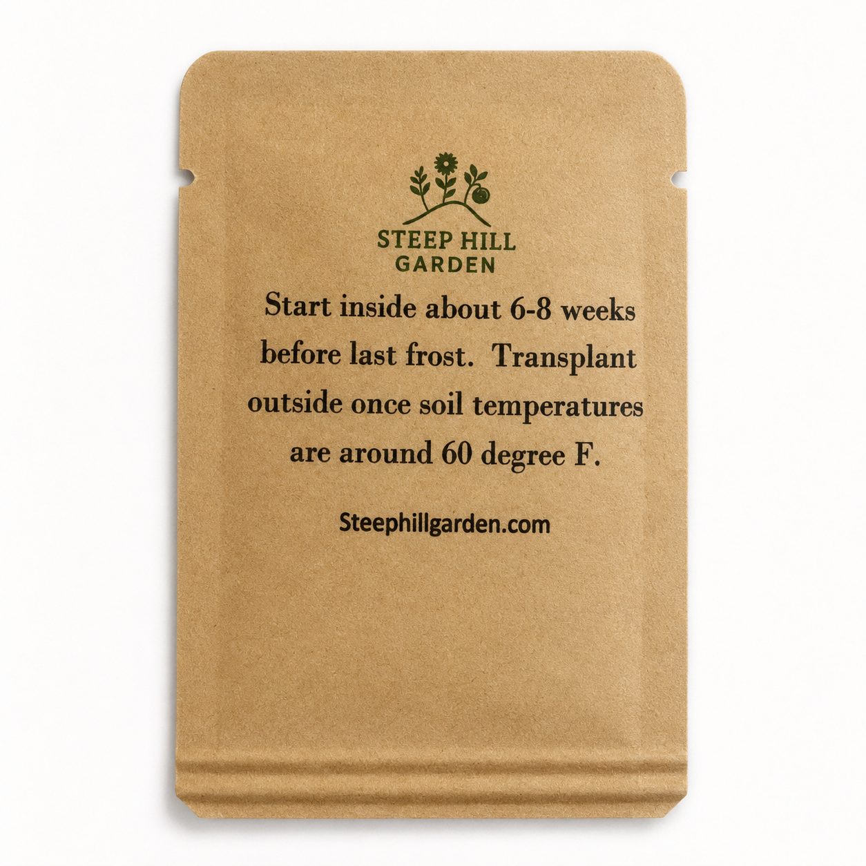 Ring of Fire cayenne pepper seed packet back with growing directions