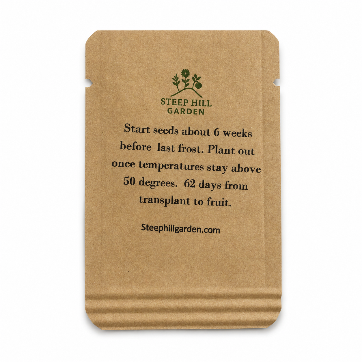 Honey Drop Tomato Seeds — seed packet back — clean studio product photo