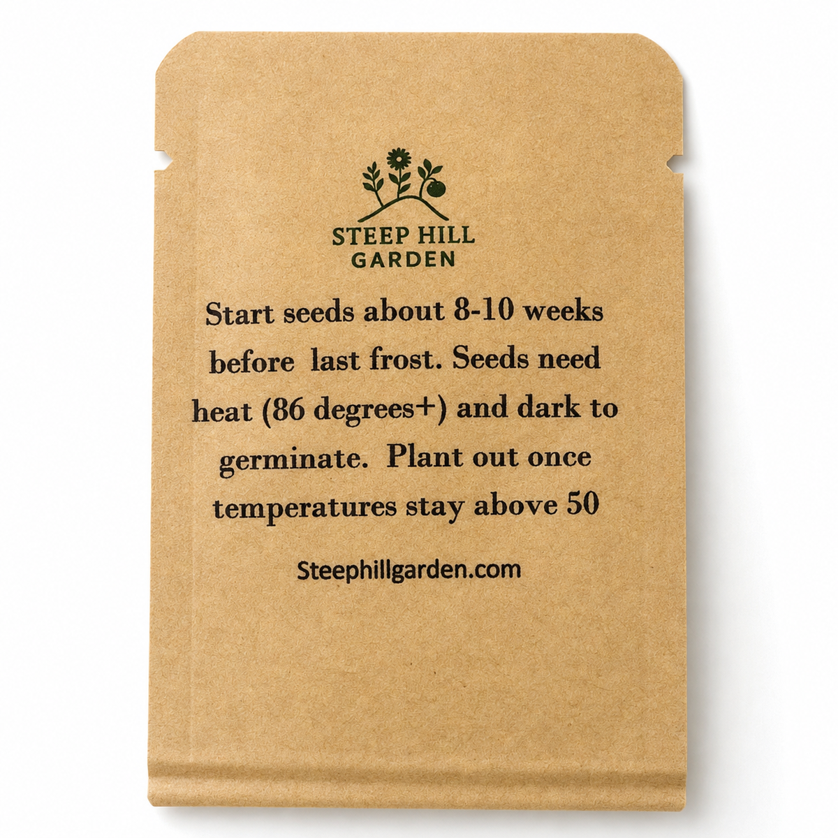 Maypop Passionflower Seeds - 15 Count, Passion Fruit, Native Vine, Zones 5-9 — seed packet back — clean studio product photo