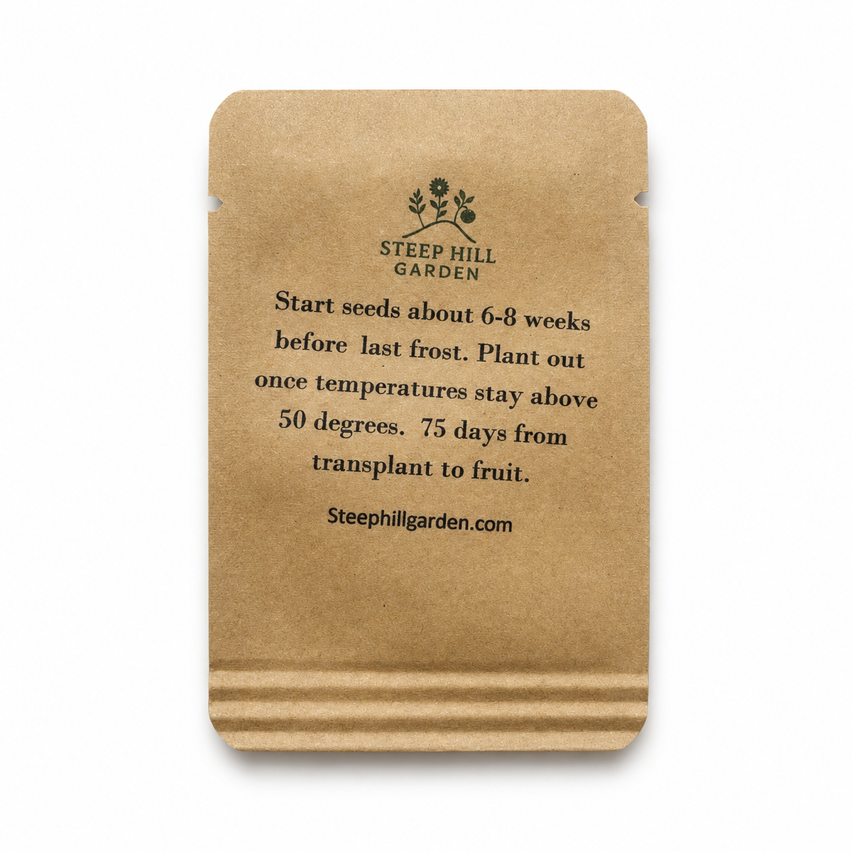 Pineapple Ground Cherry Seeds — seed packet back — clean studio product photo