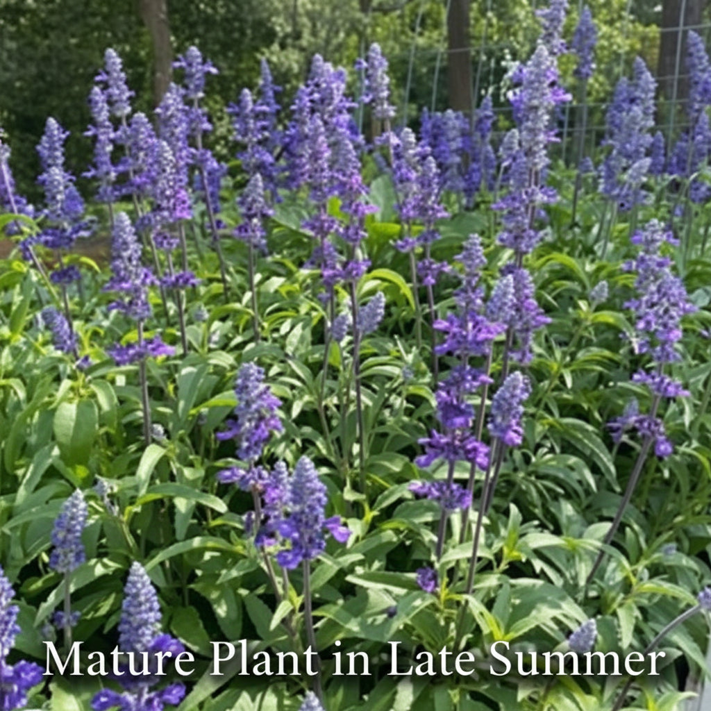 Sirius Blue Sage Plant - Live Autumn Sage, Blue Blooms, Attracts Hummingbirds, Deer Resistant, Zones 7-10