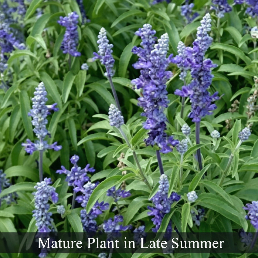 Sirius Blue Sage - Autumn Sage, Blue Blooms, Hummingbird Plant, Zones 7-10
