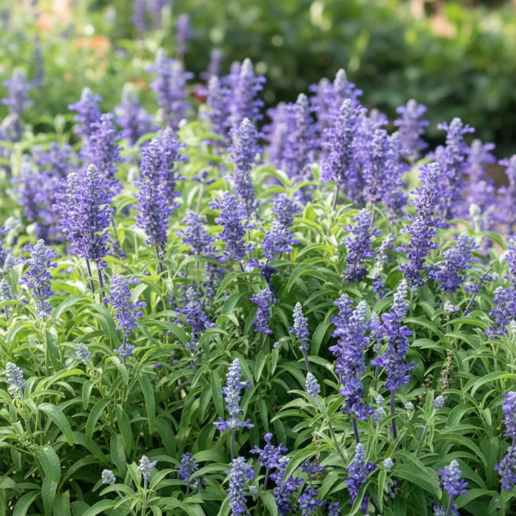 Sirius Blue Sage Plant - Live Autumn Sage, Blue Blooms, Attracts Hummingbirds, Deer Resistant, Zones 7-10